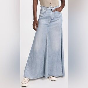 Rag & Bone Liquid Miramar Maxi Skirt Denim Skirt in Posy Size 30